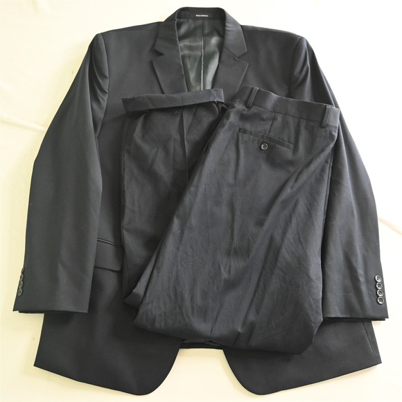 Pronto Uomo 50L 40x32 Navy Blue 100% Wool Mens Jacket Pants Suit